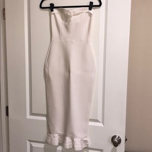 White bandage dress